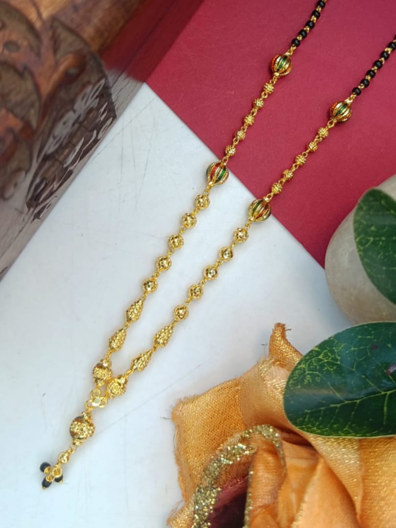 Sneha  1 Gram Gold Plated Short Mangalsutra