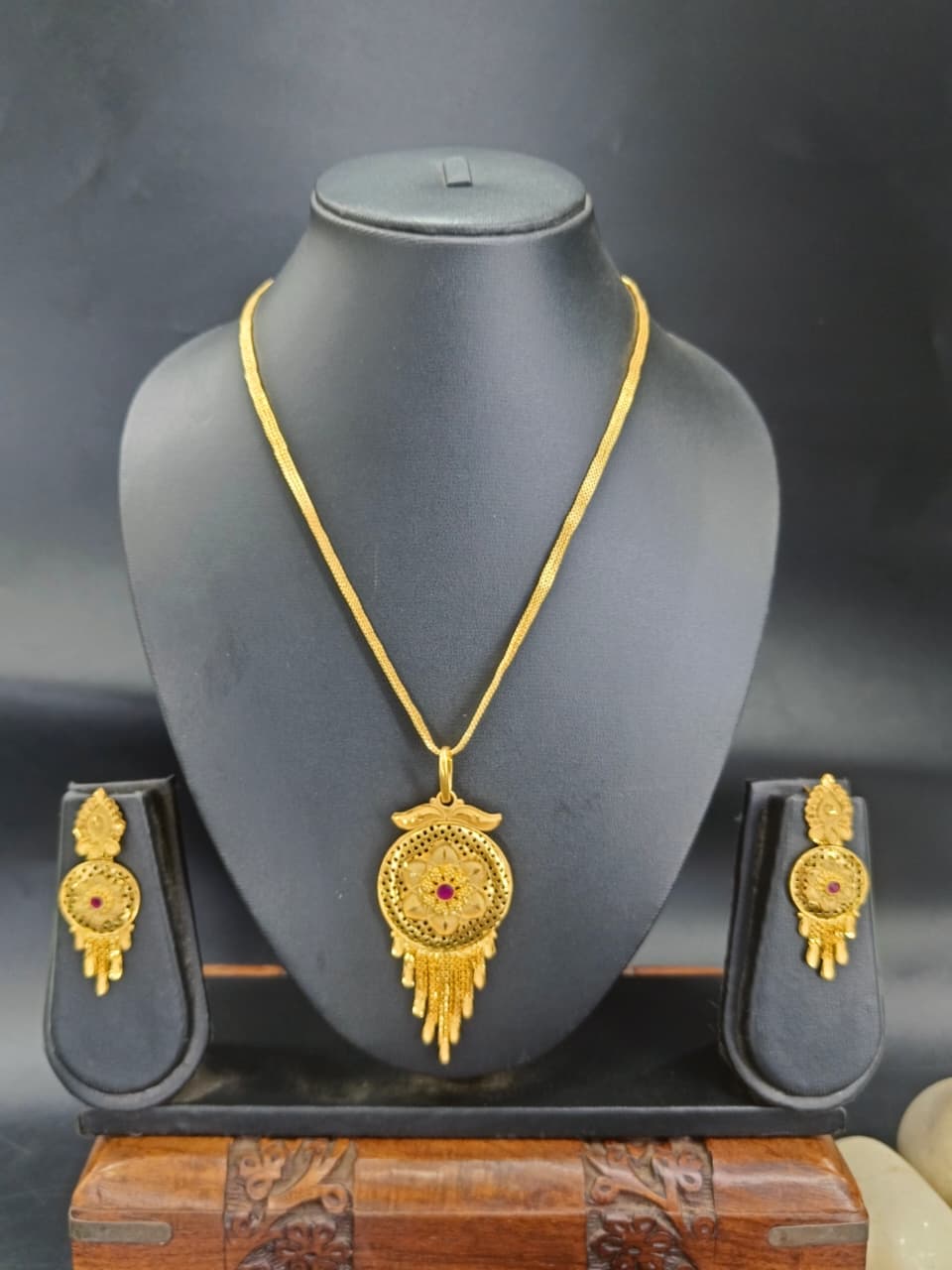Baishali  1 Gm Gold Plated Chain Set