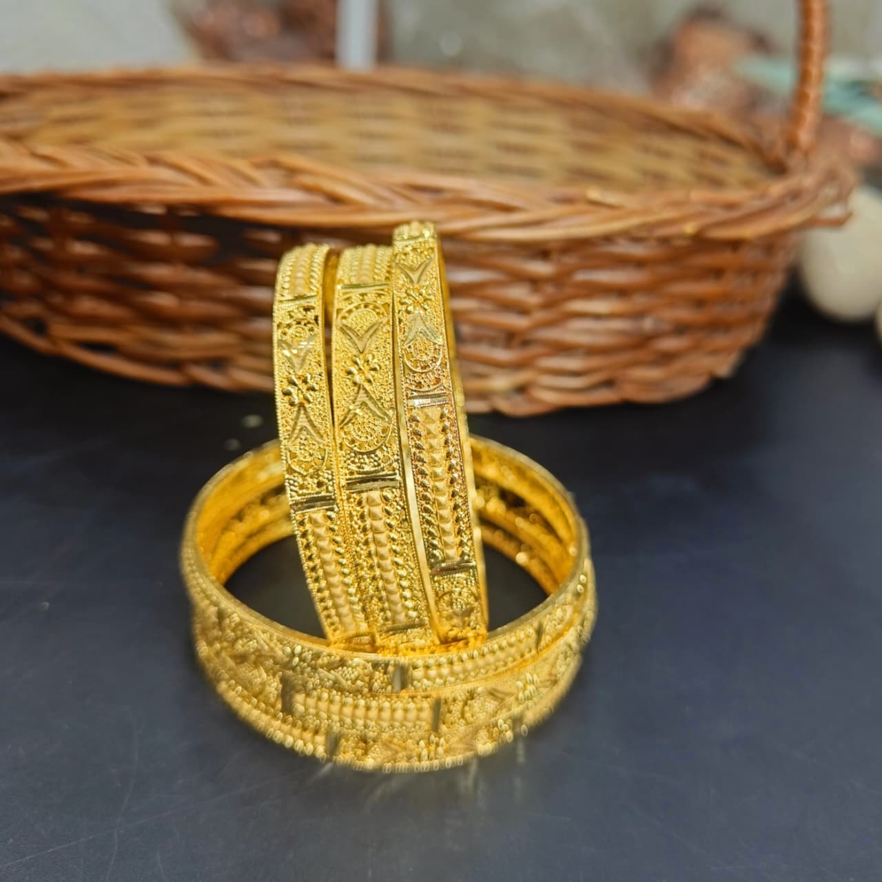 Vaeda One Gram Gold 6 pis Bangles Set