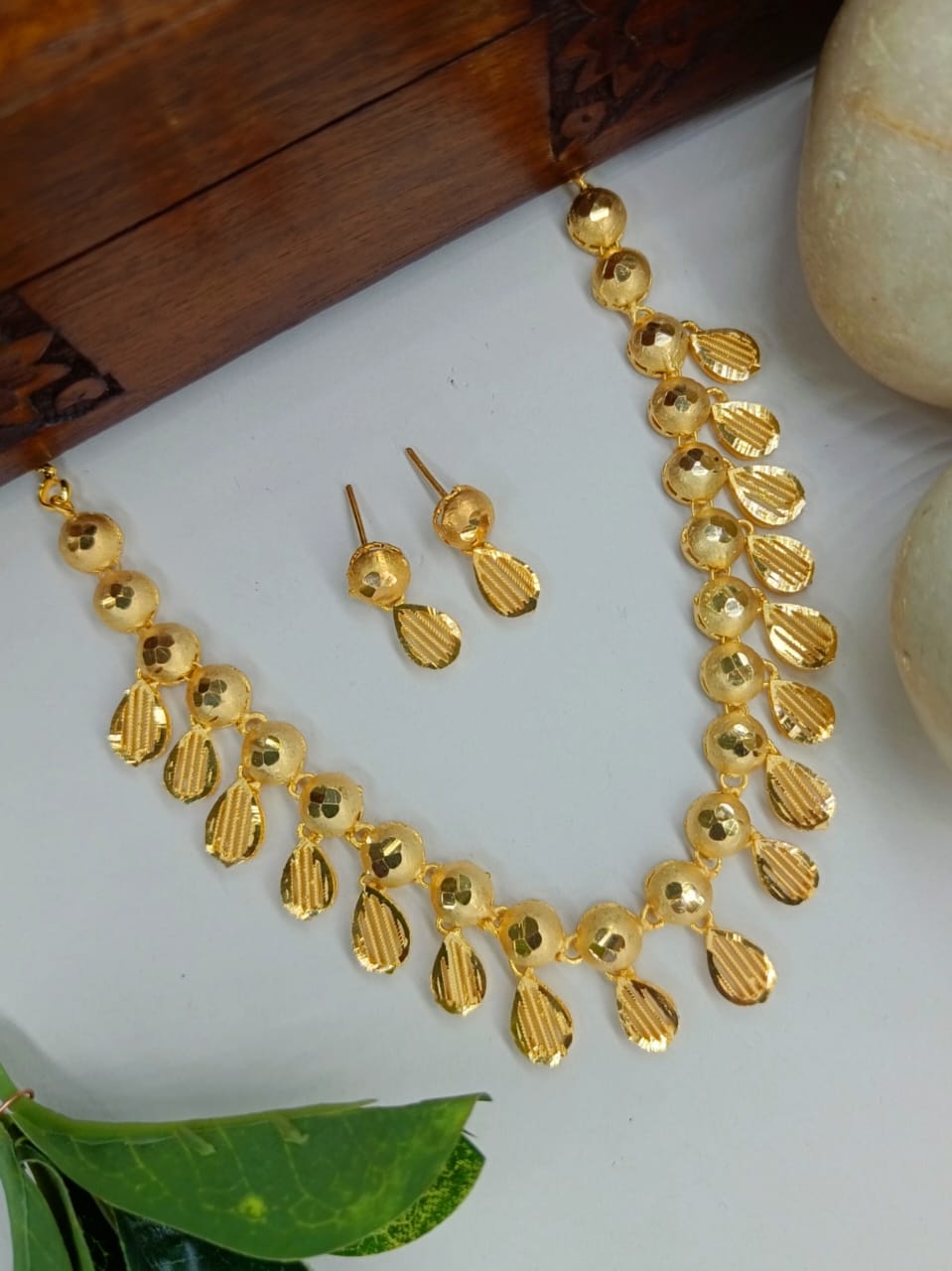 Pallavi 1 Gram Gold Plated Designer Turkish Necklace Set