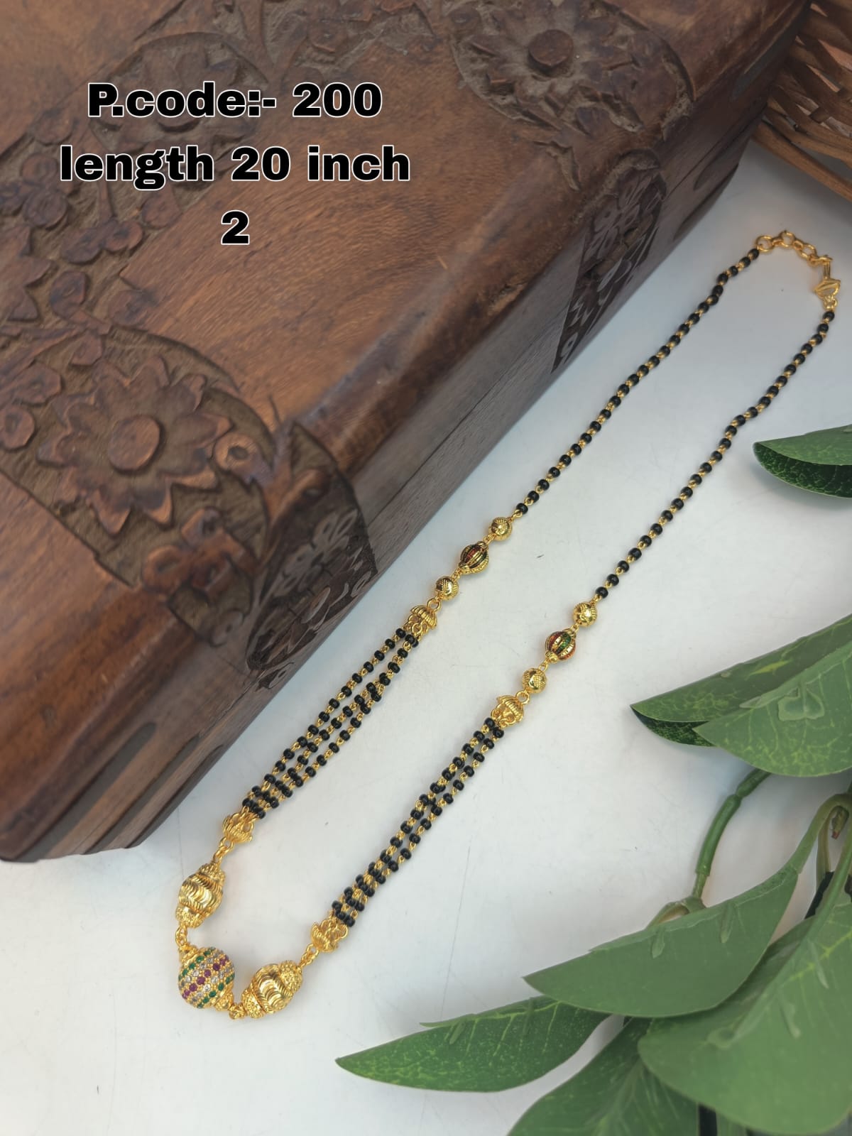 Madhura 1 Gram Gold Plated Short Mangalsutra