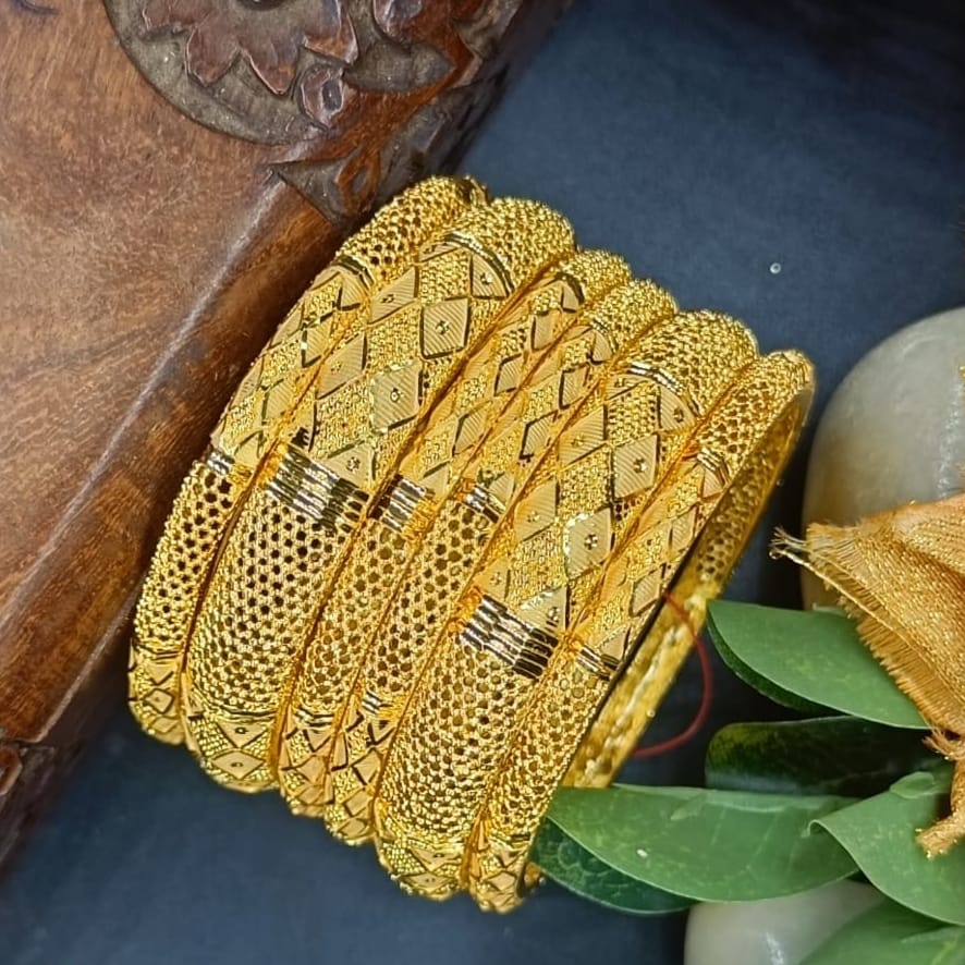 Riya One Gram Gold 6 pis Bangles Set