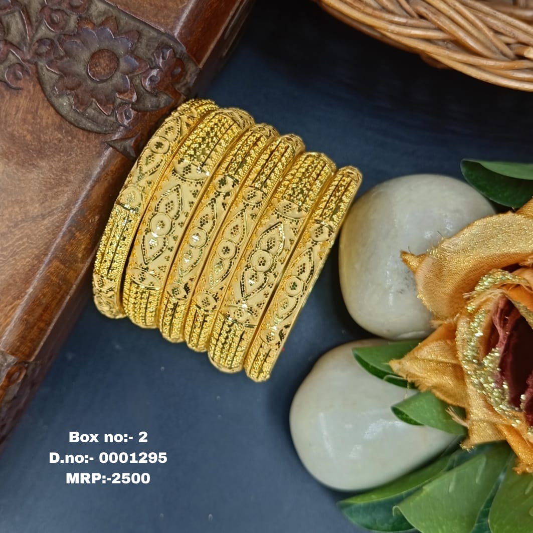 Ratna One Gram Gold 6 pis Bangles Set