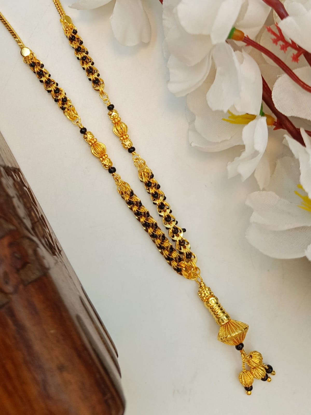 Anup 1 Gram Gold Plated Short Mangalsutra
