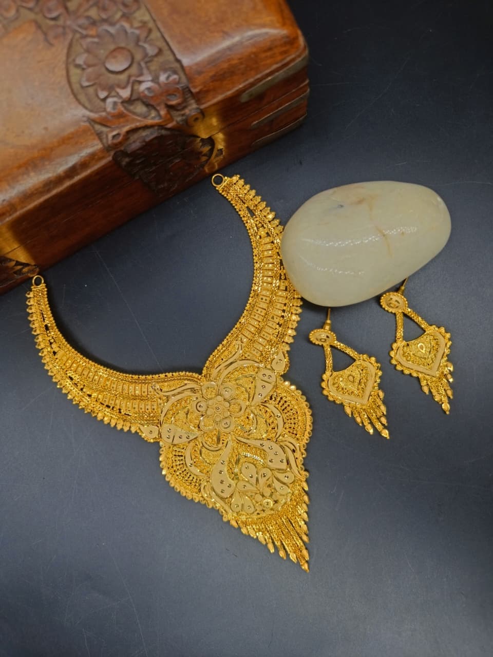 Ambika 1 Gram Gold Plated Designer Necklace Set