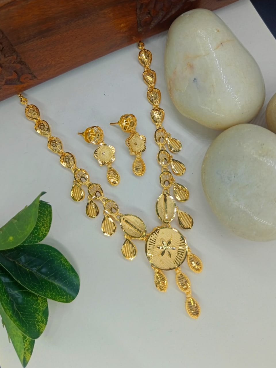 Parvati 1 Gram Gold Plated Designer Turkish Necklace Set