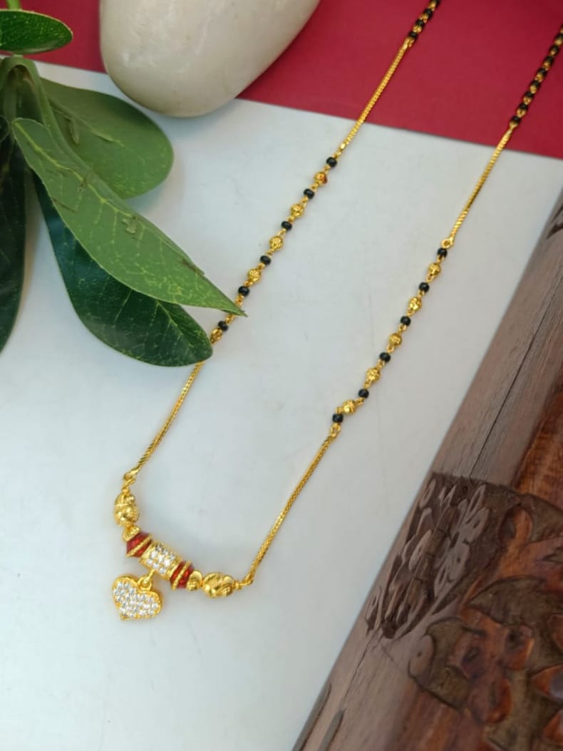 Shaila 1 Gram Gold Plated Short Mangalsutra