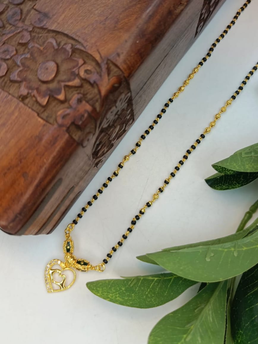 Manana 1 Gram Gold Plated Short Mangalsutra