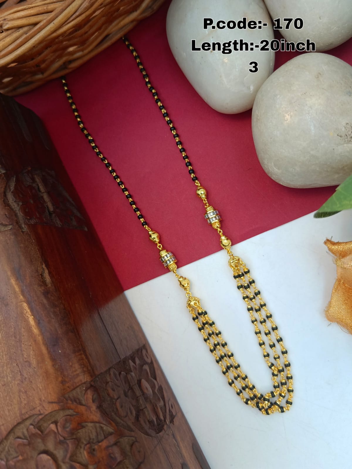 Savitri 1 Gram Gold Plated Short Mangalsutra