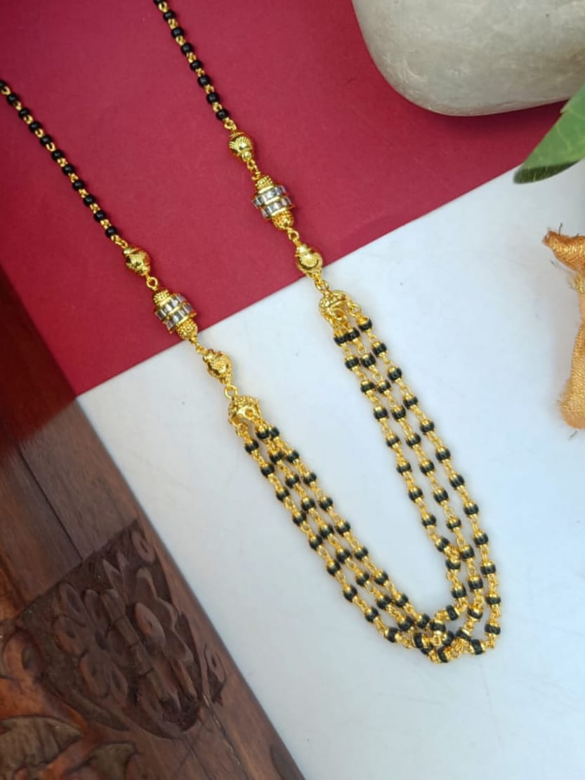 Savitri 1 Gram Gold Plated Short Mangalsutra