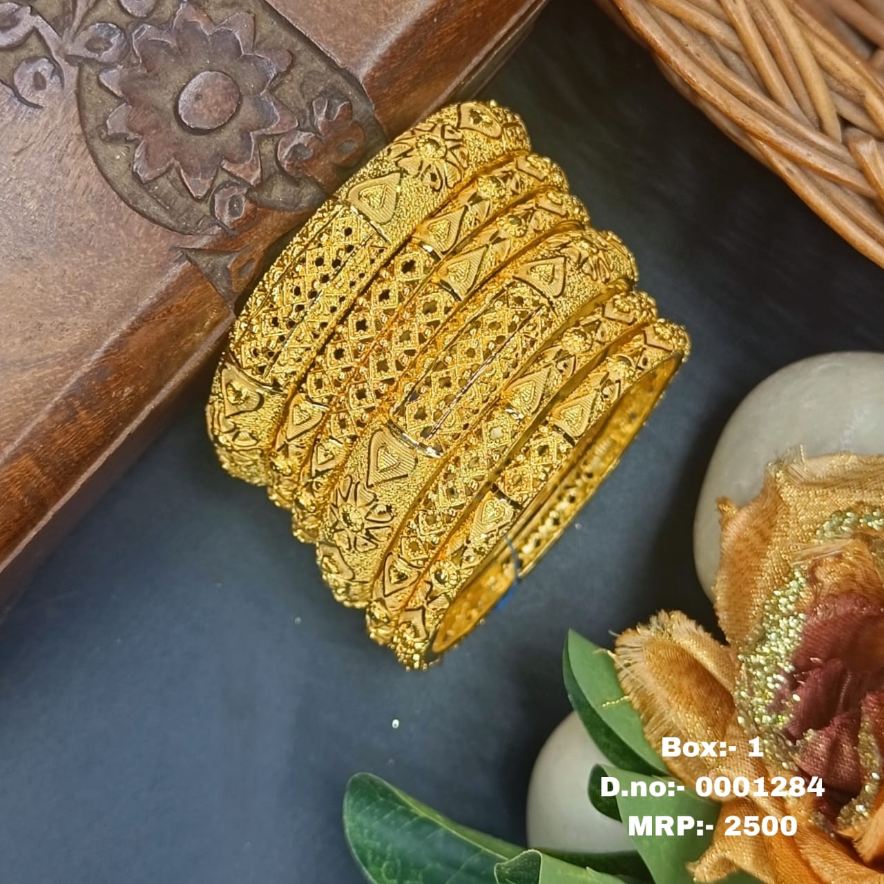 Rajeshwari One Gram Gold 6 pis Bangles Set
