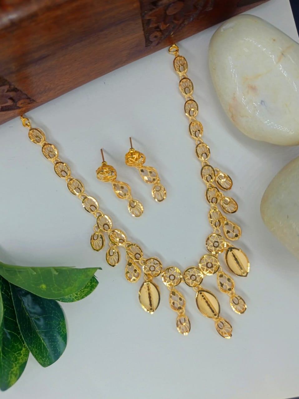Pragya 1 Gram Gold Plated Designer Turkish Necklace Set