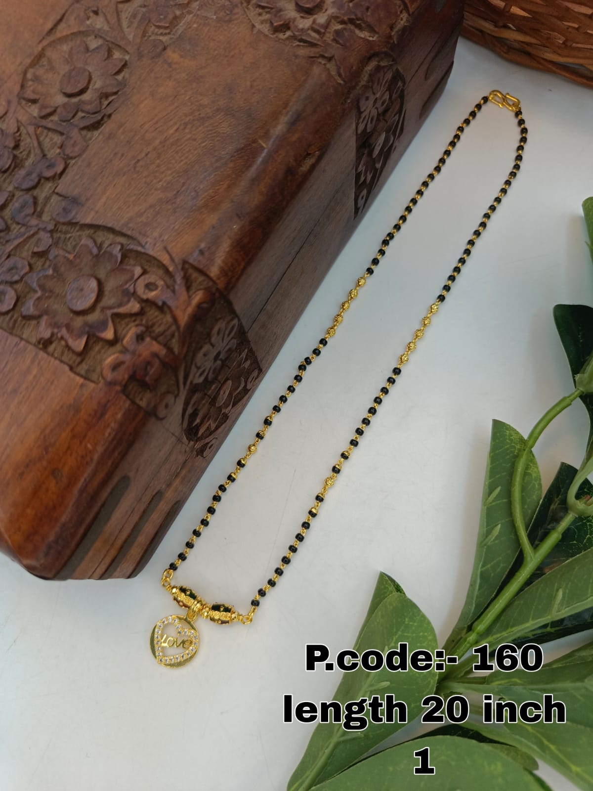 Mandāra 1 Gram Gold Plated Short Mangalsutra
