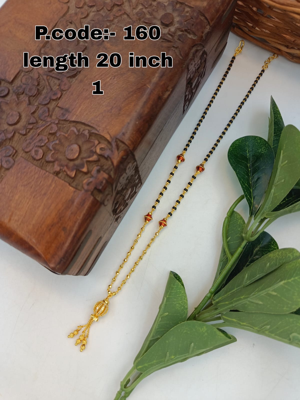 Mallāra 1 Gram Gold Plated Short Mangalsutra