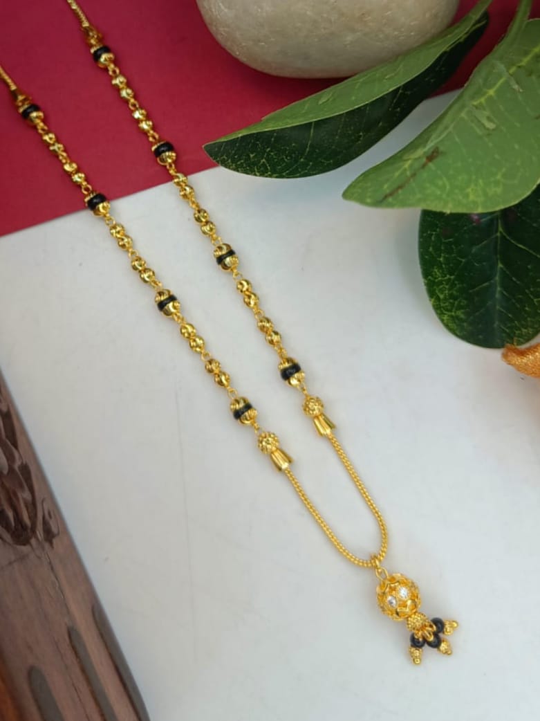 Sarita 1 Gram Gold Plated Short Mangalsutra