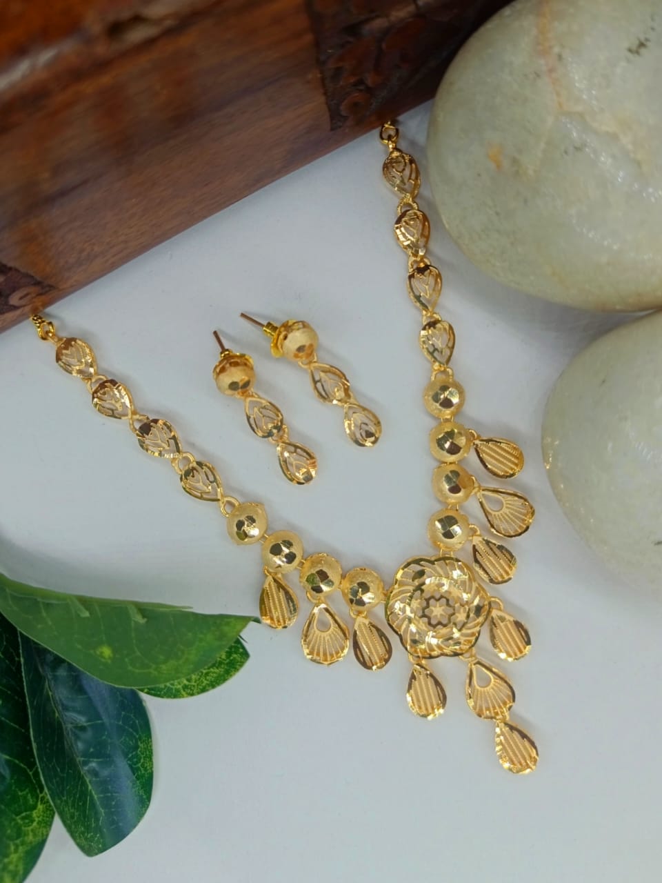 Pramila 1 Gram Gold Plated Designer Turkish Necklace Set
