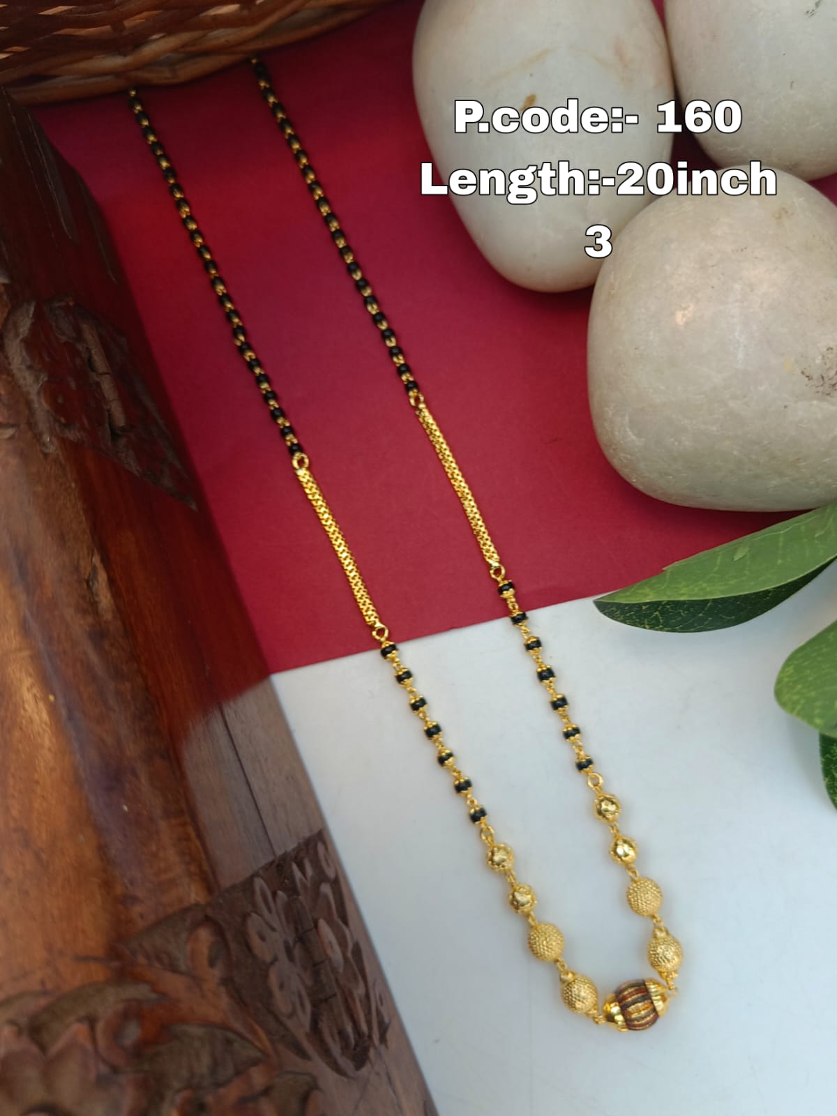Sarika 1 Gram Gold Plated Short Mangalsutra