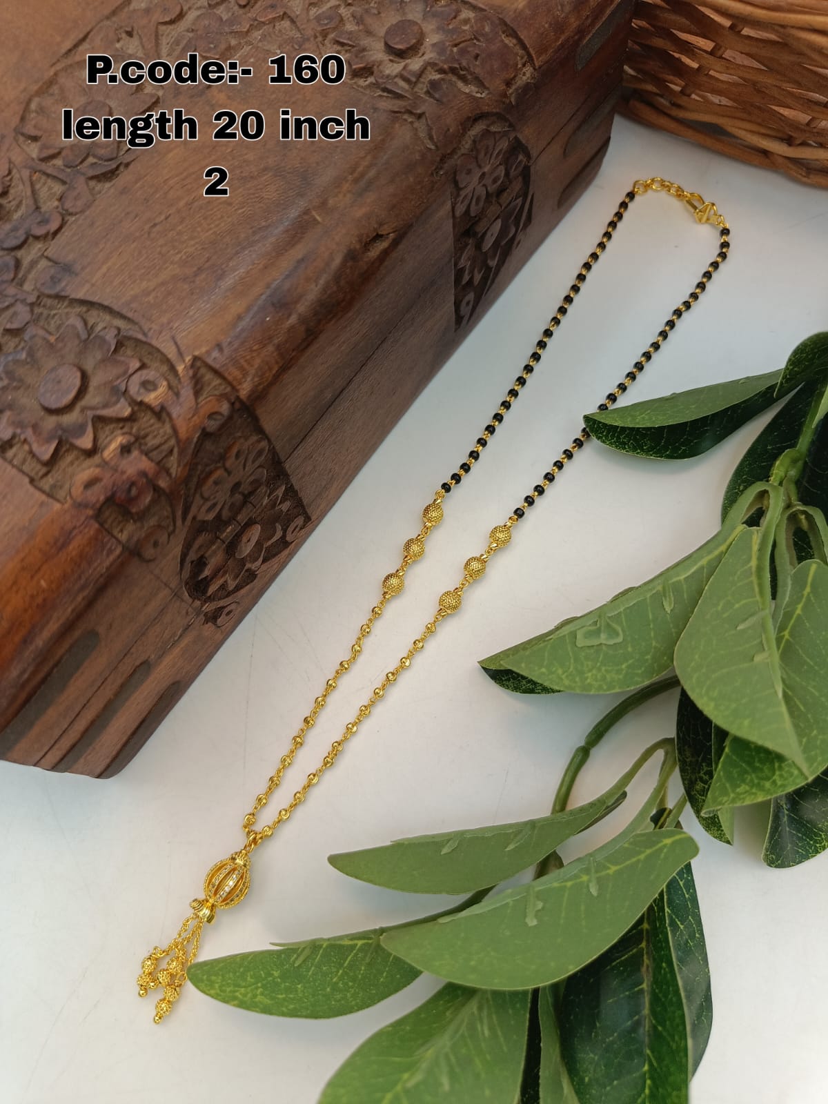 Maheśvara 1 Gram Gold Plated Short Mangalsutra
