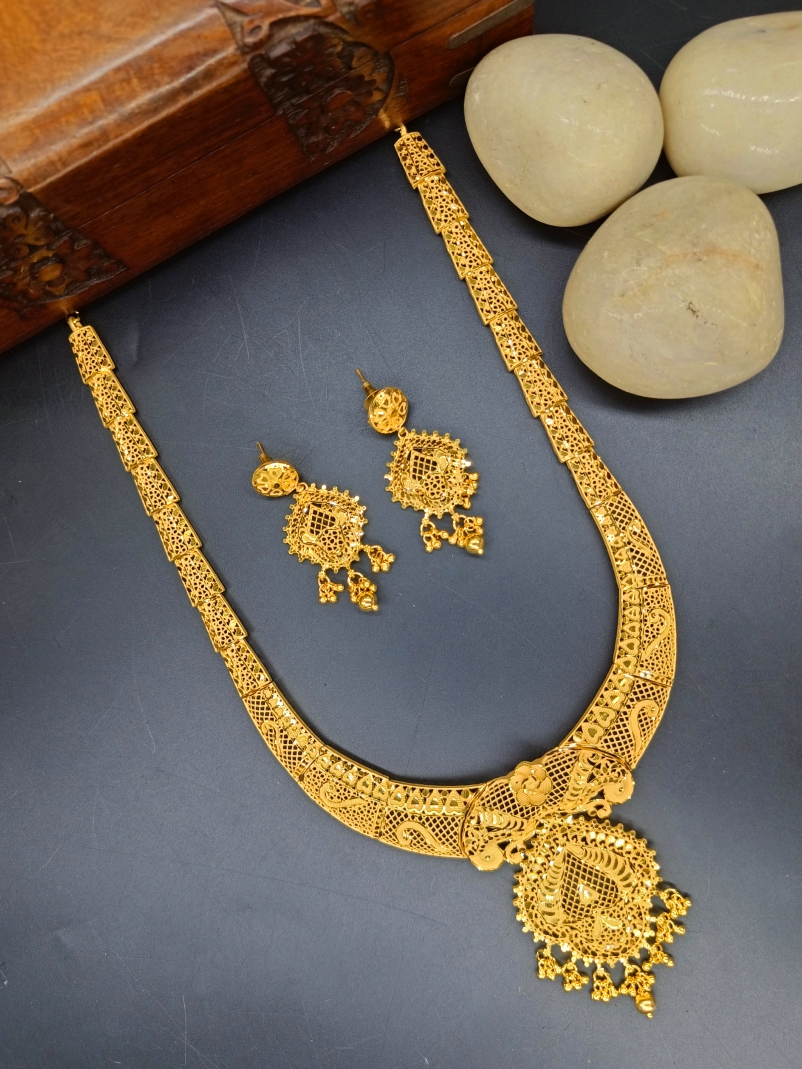 Leela 1 Gram Gold Plated Designer Maha-Rani Haar