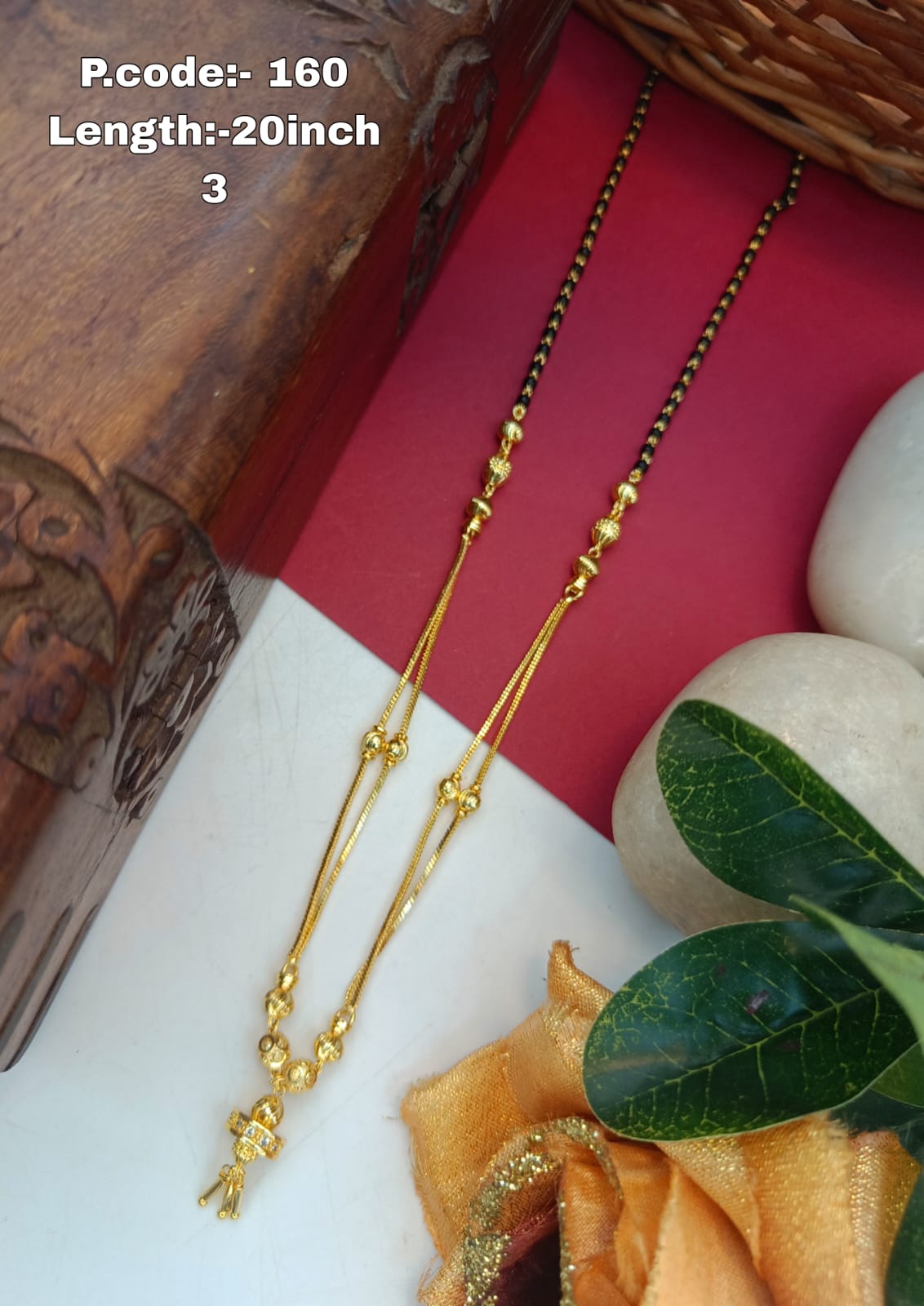 Sanjana 1 Gram Gold Plated Short Mangalsutra