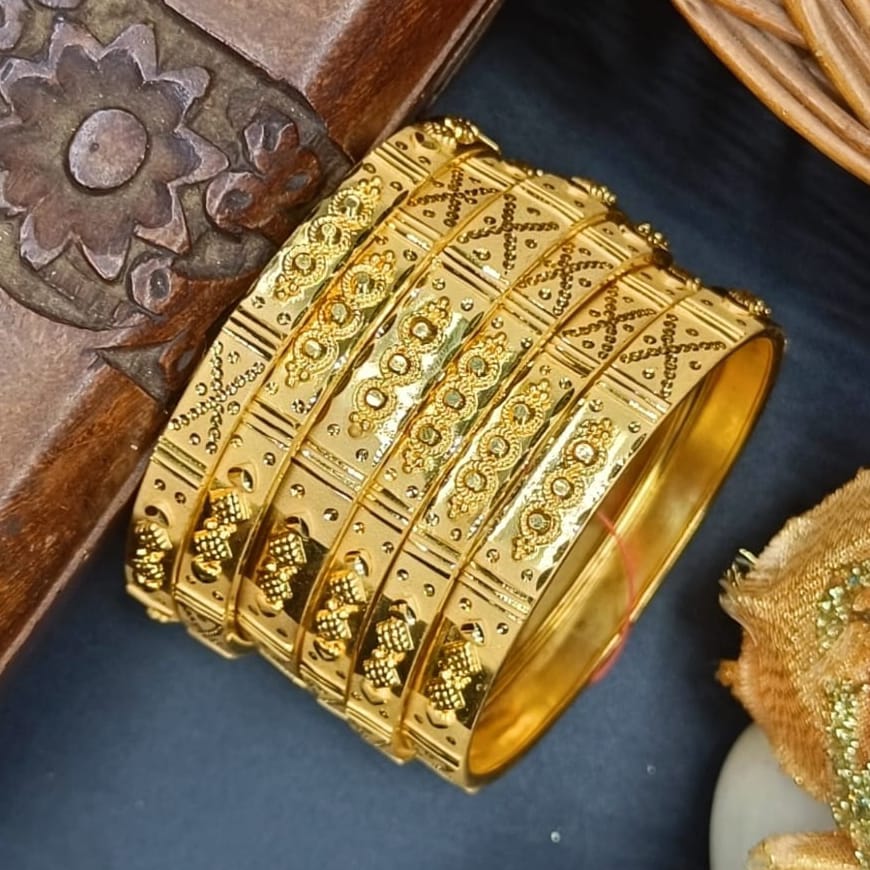 Ojasvi One Gram Gold 6 pis Bangles Set