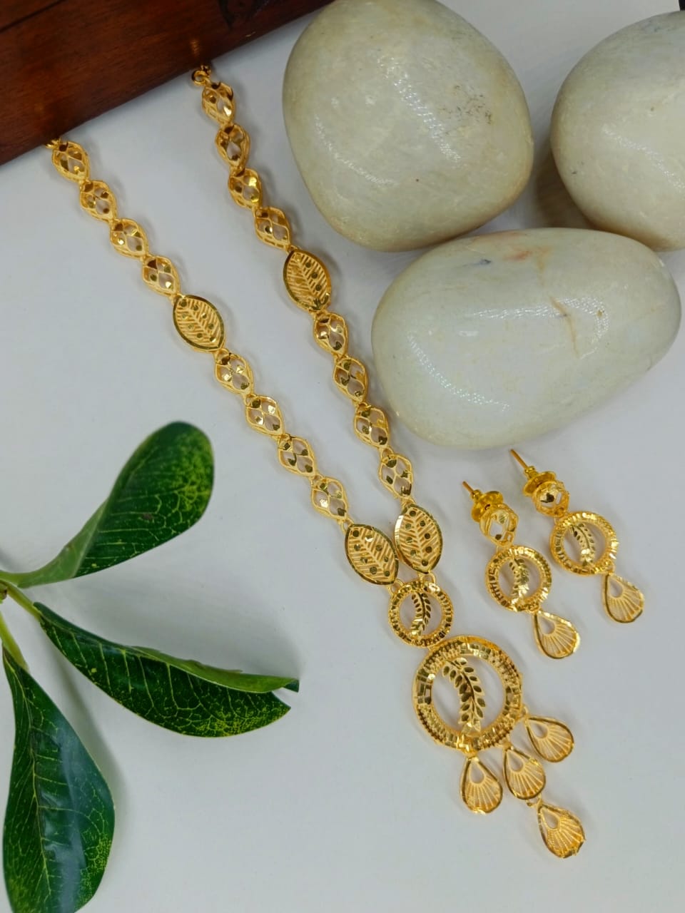 Pratibha 1 Gram Gold Plated Designer Turkish Necklace Set