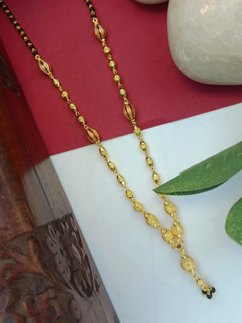 Sanika 1 Gram Gold Plated Short Mangalsutra