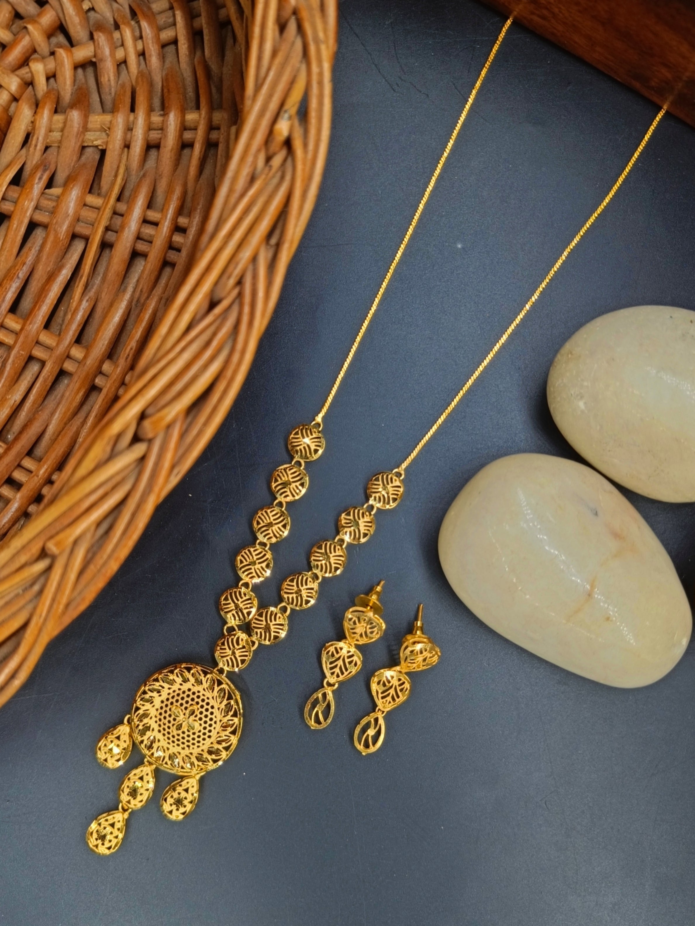 Kalesi 1 Gm Gold Plated Chain Set