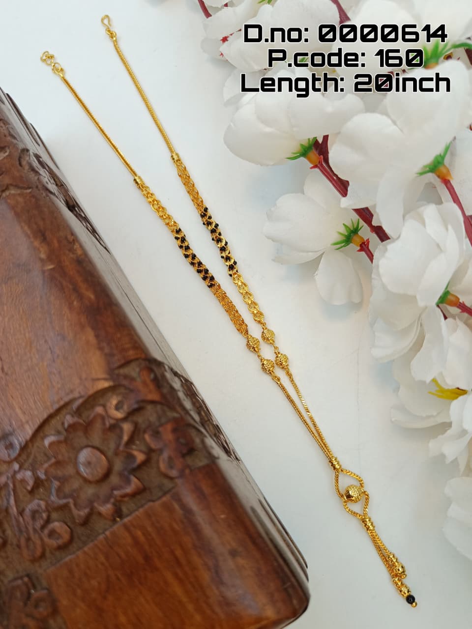 Adhiratha 1 Gram Gold Plated Short Mangalsutra