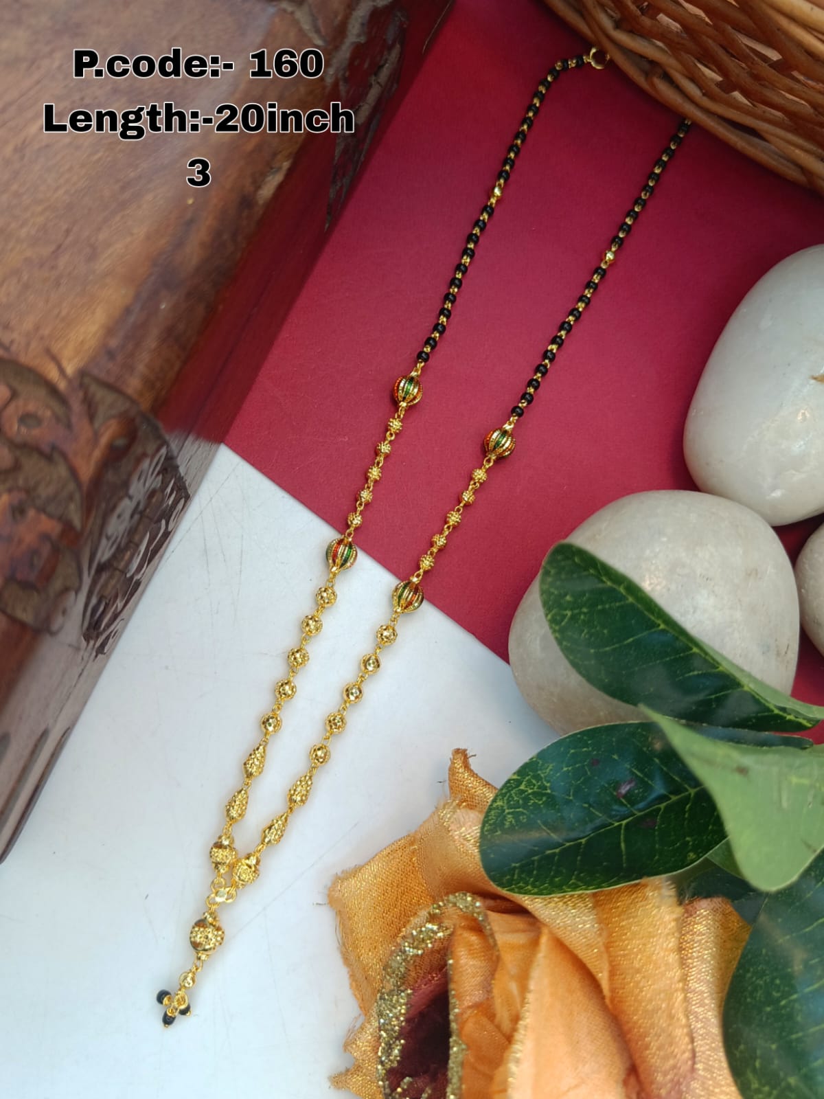Sneha  1 Gram Gold Plated Short Mangalsutra