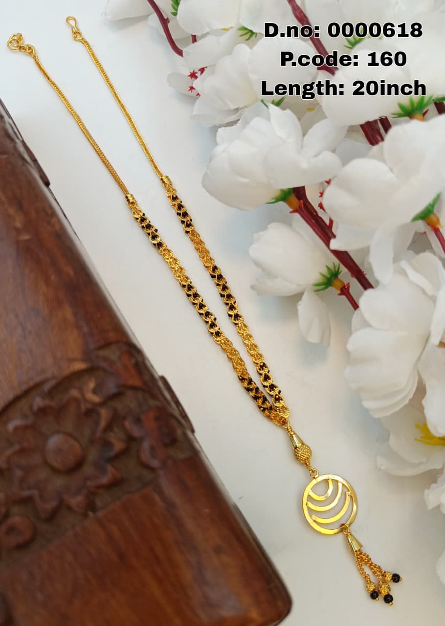 Arbuda 1 Gram Gold Plated Short Mangalsutra