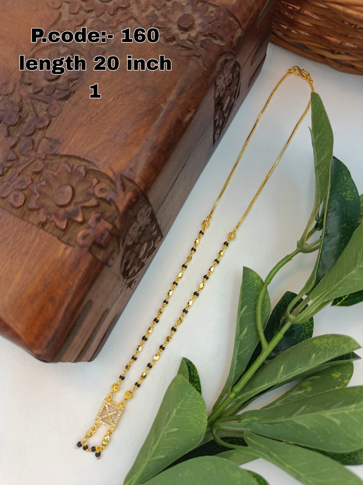 Śipita 1 Gram Gold Plated Short Mangalsutra
