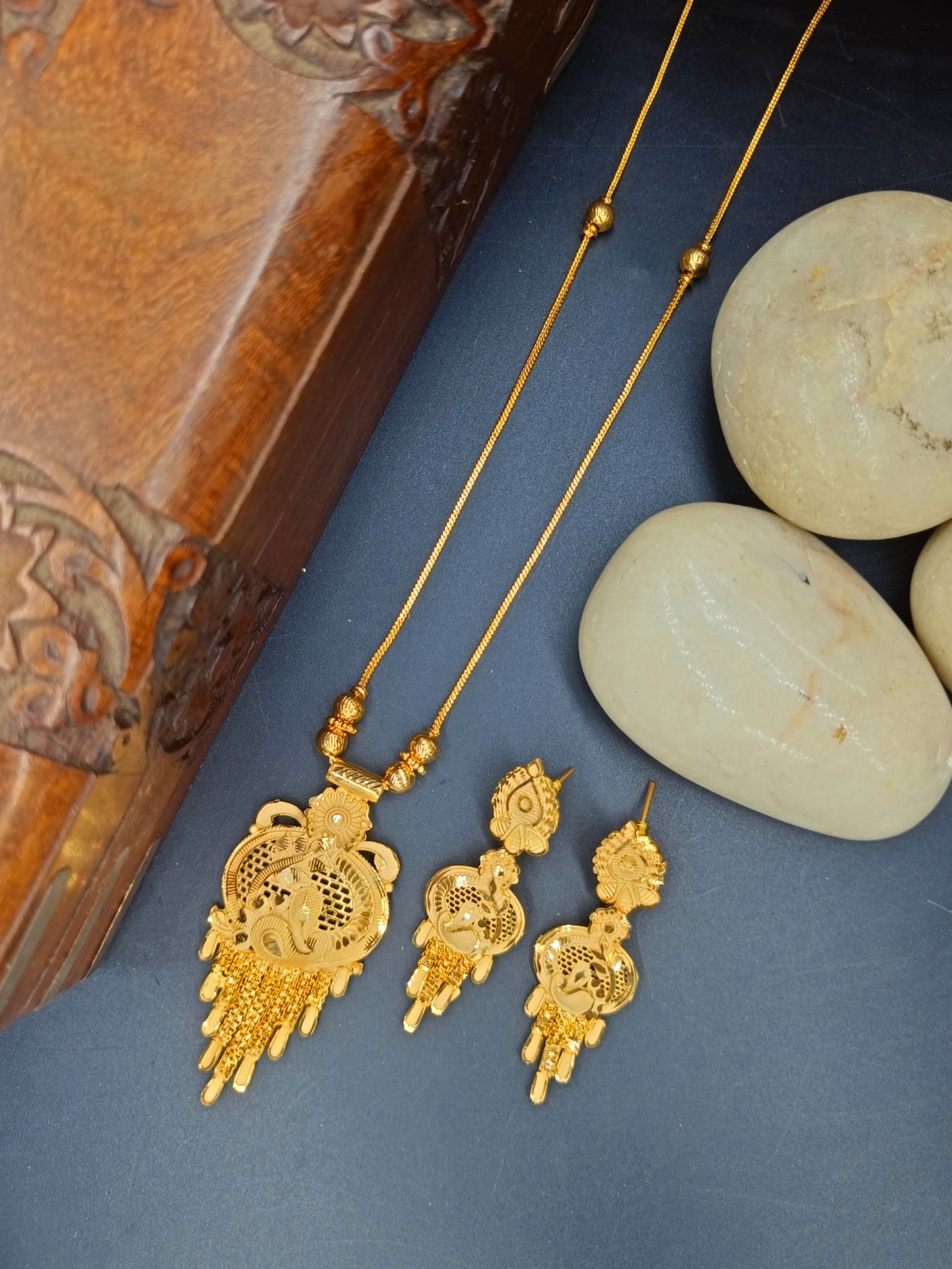 Ling 1 Gm Gold Plated Chain Set