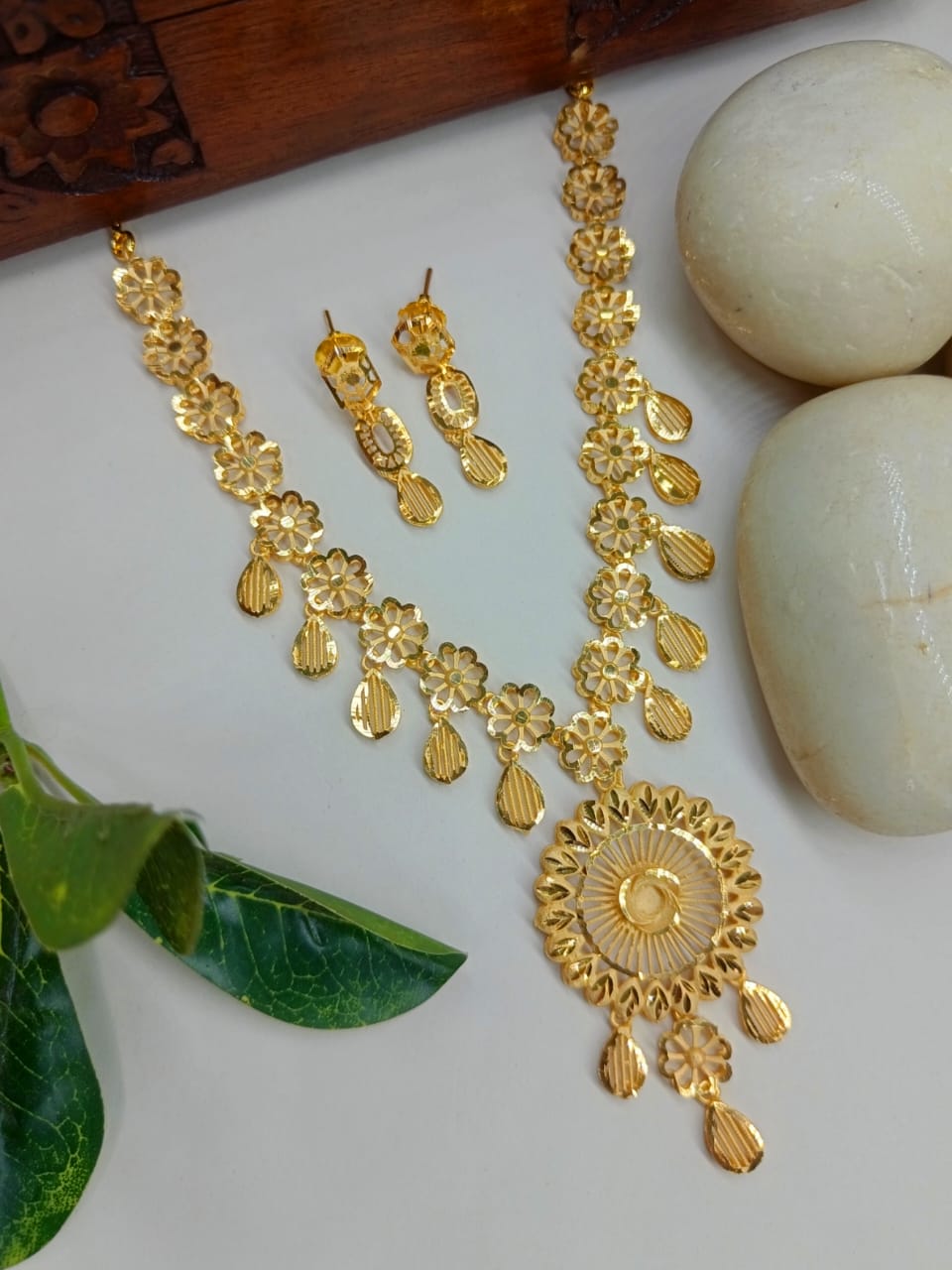 Preeti 1 Gram Gold Plated Designer Turkish Necklace Set