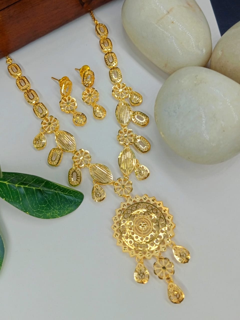 Priya 1 Gram Gold Plated Designer Turkish Necklace Set