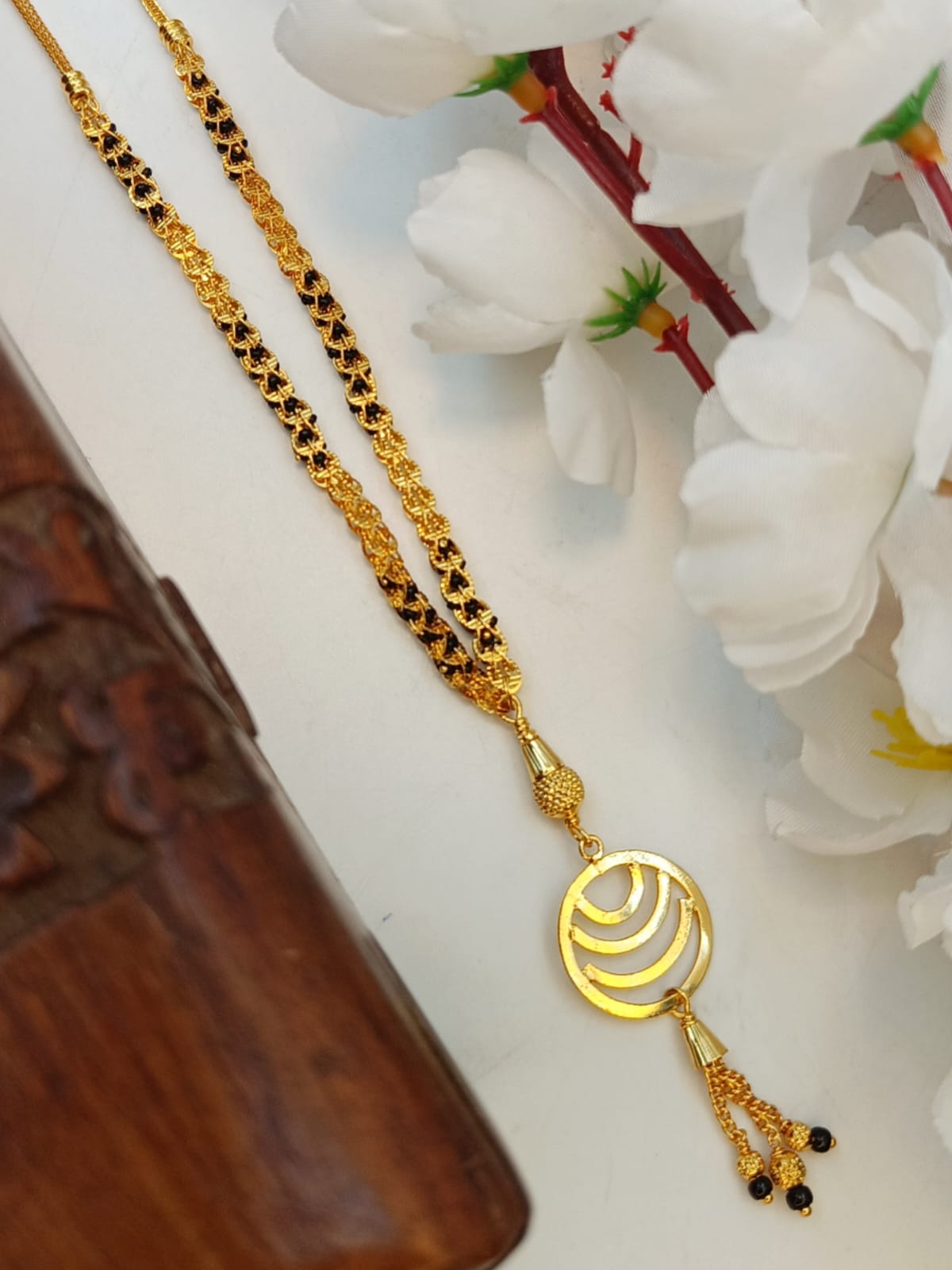 Arbuda 1 Gram Gold Plated Short Mangalsutra