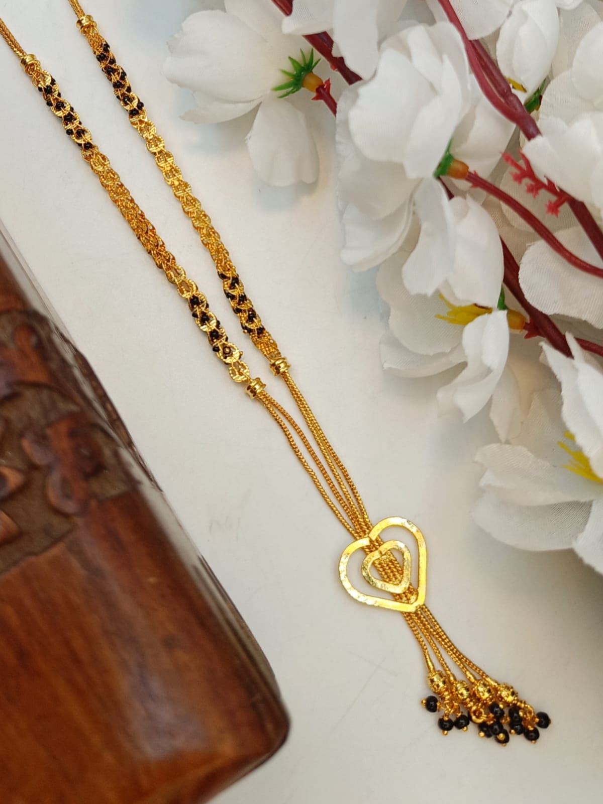 Advaita 1 Gram Gold Plated Short Mangalsutra