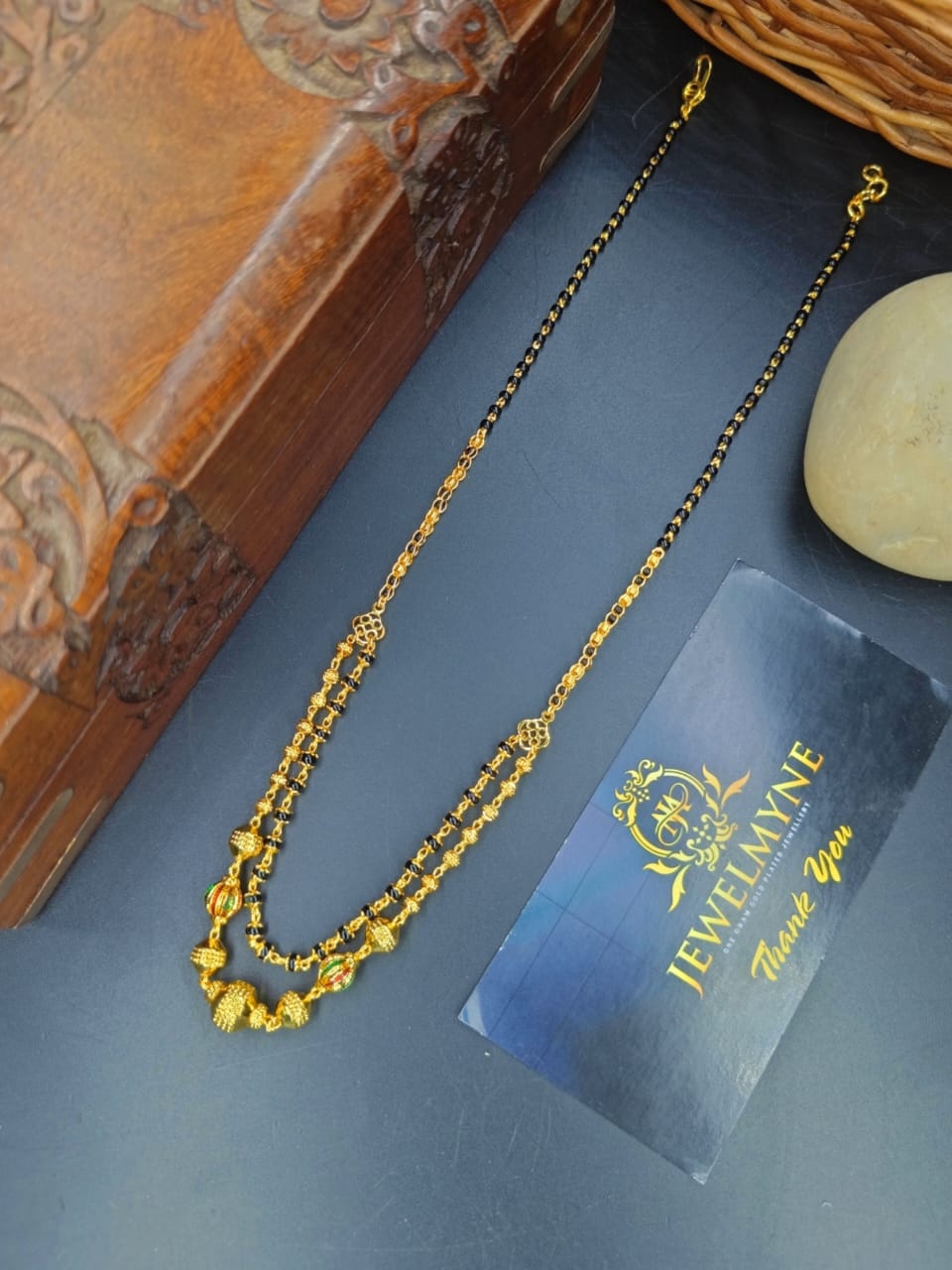 Vaishnavi 1 Gram Gold Plated Short Mangalsutra