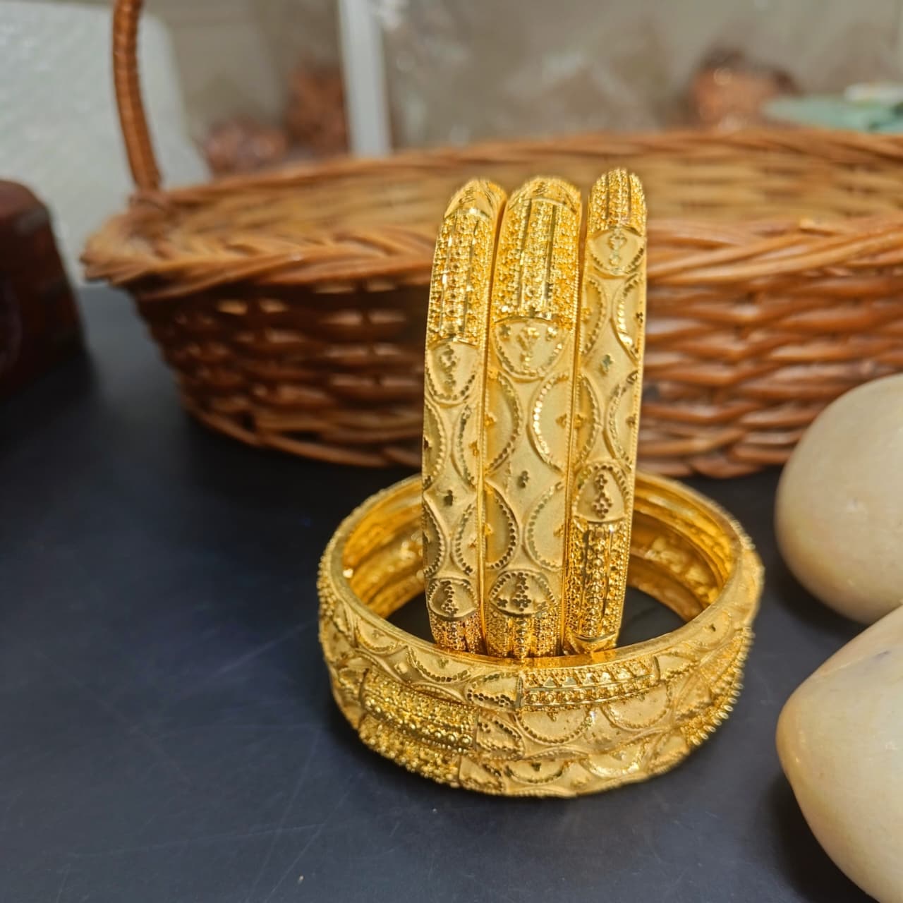 Ushma One Gram Gold 6 pis Bangles Set