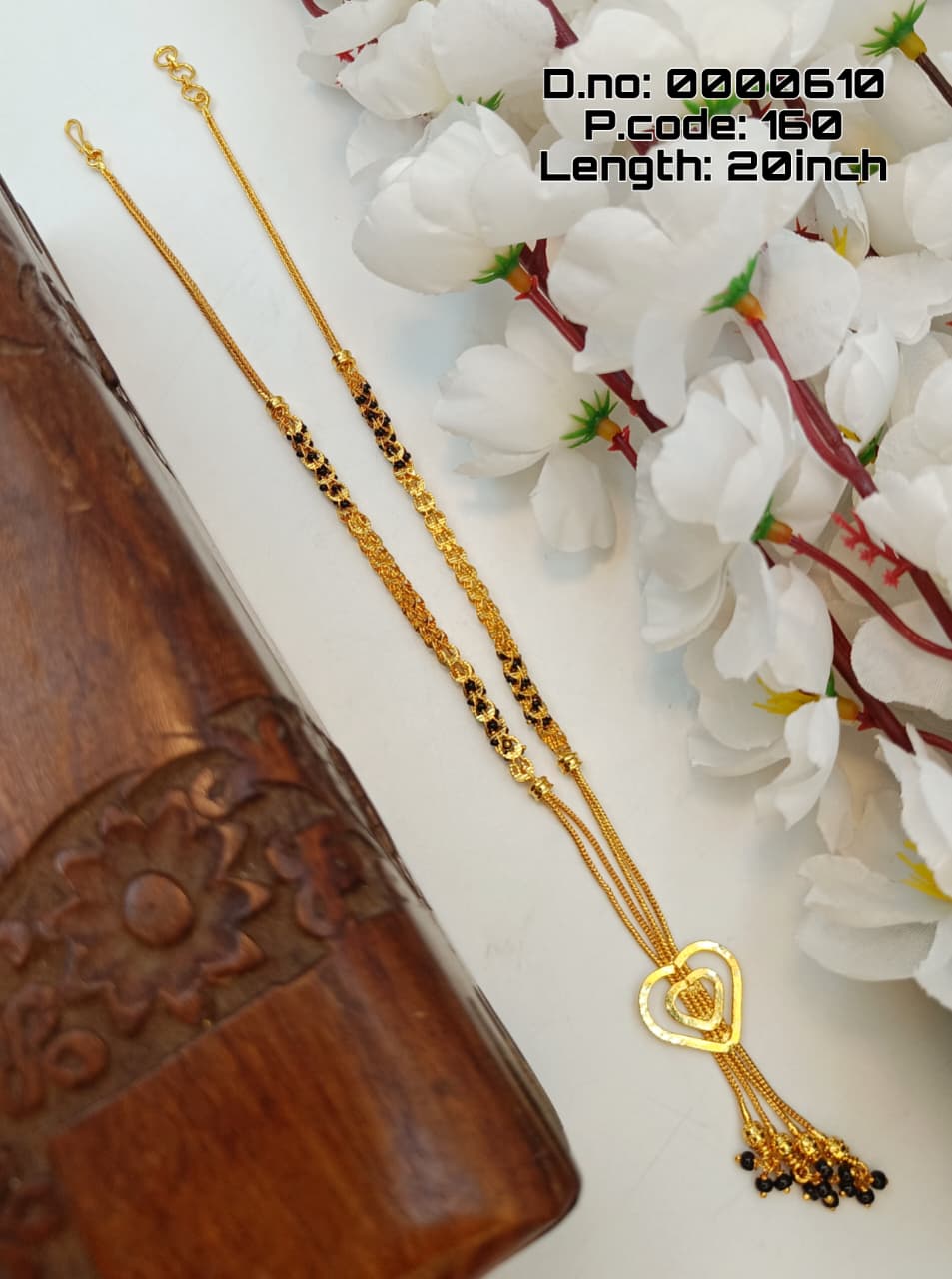 Advaita 1 Gram Gold Plated Short Mangalsutra