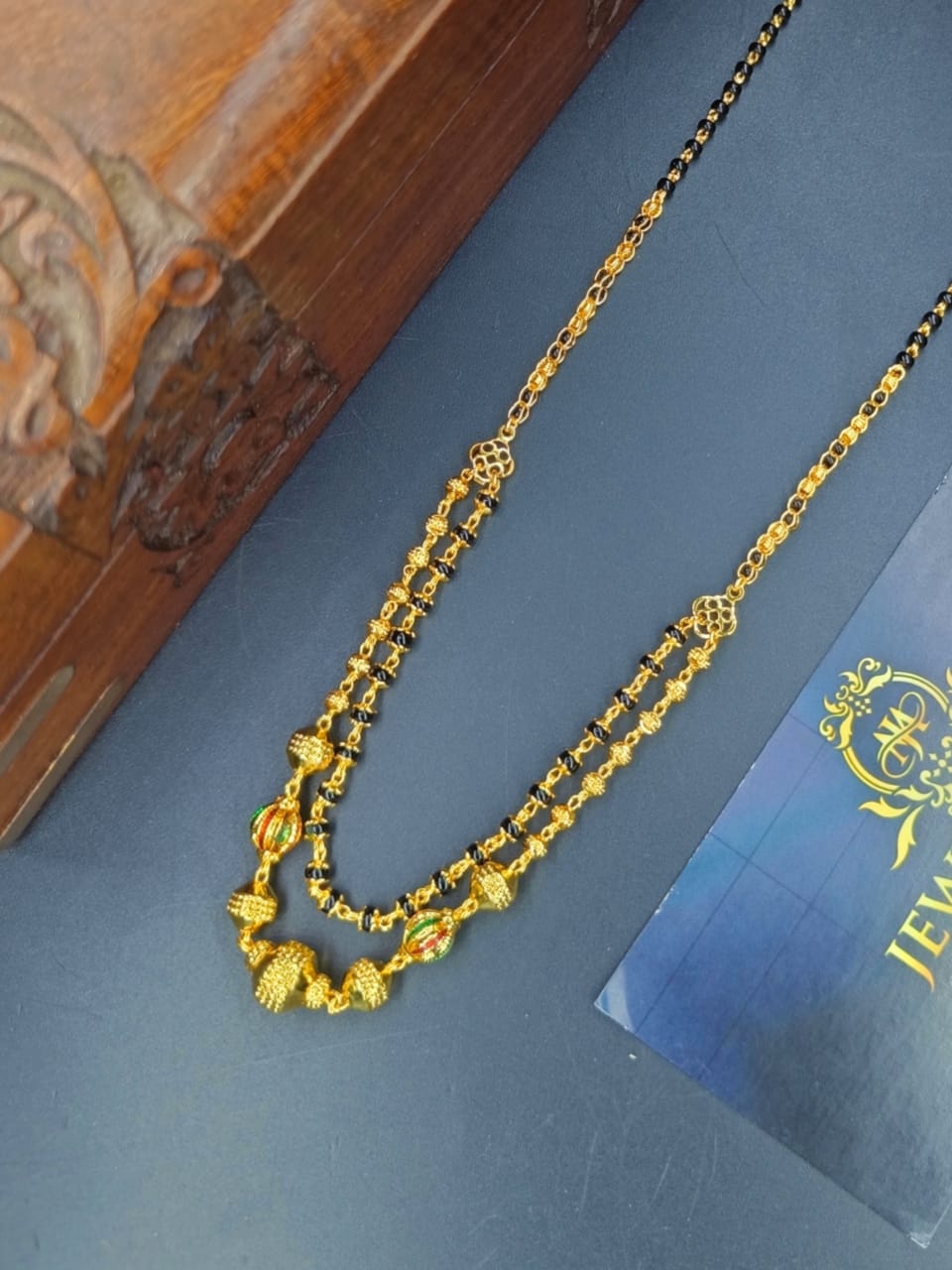 Vaishnavi 1 Gram Gold Plated Short Mangalsutra