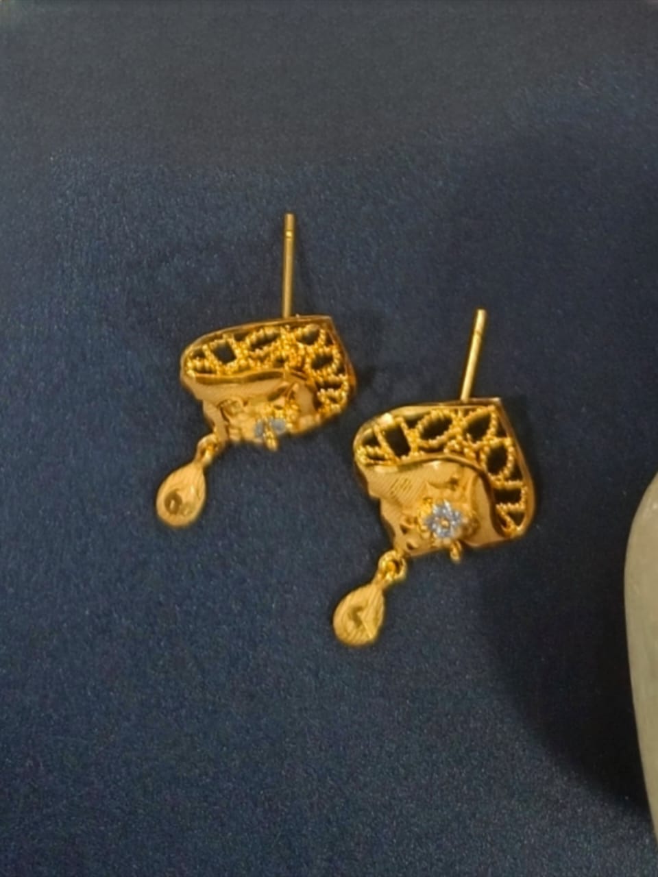 Anisha 1 Gram Gold Plated Designer AD Necklace Set