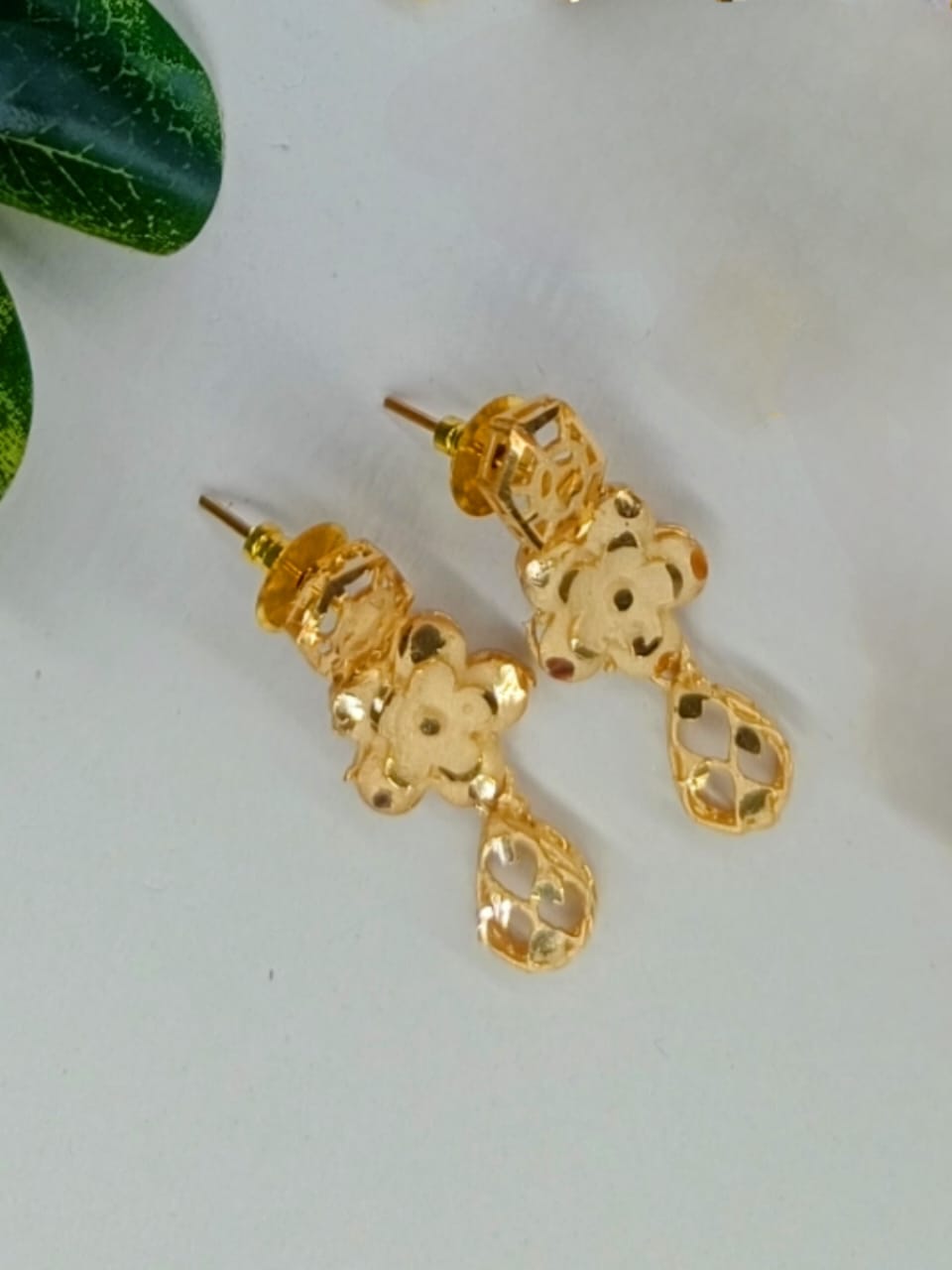 Nisha 1 Gram Gold Plated Designer Turkish Necklace Set
