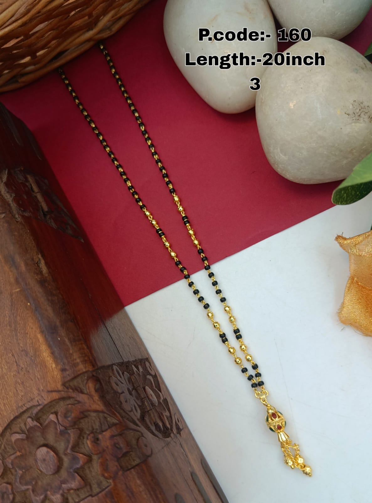 Shruti 1 Gram Gold Plated Short Mangalsutra