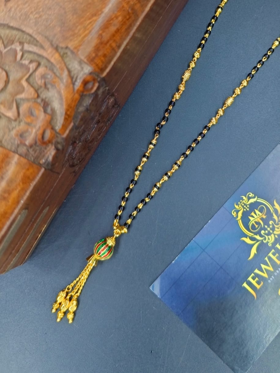 Varsha 1 Gram Gold Plated Short Mangalsutra