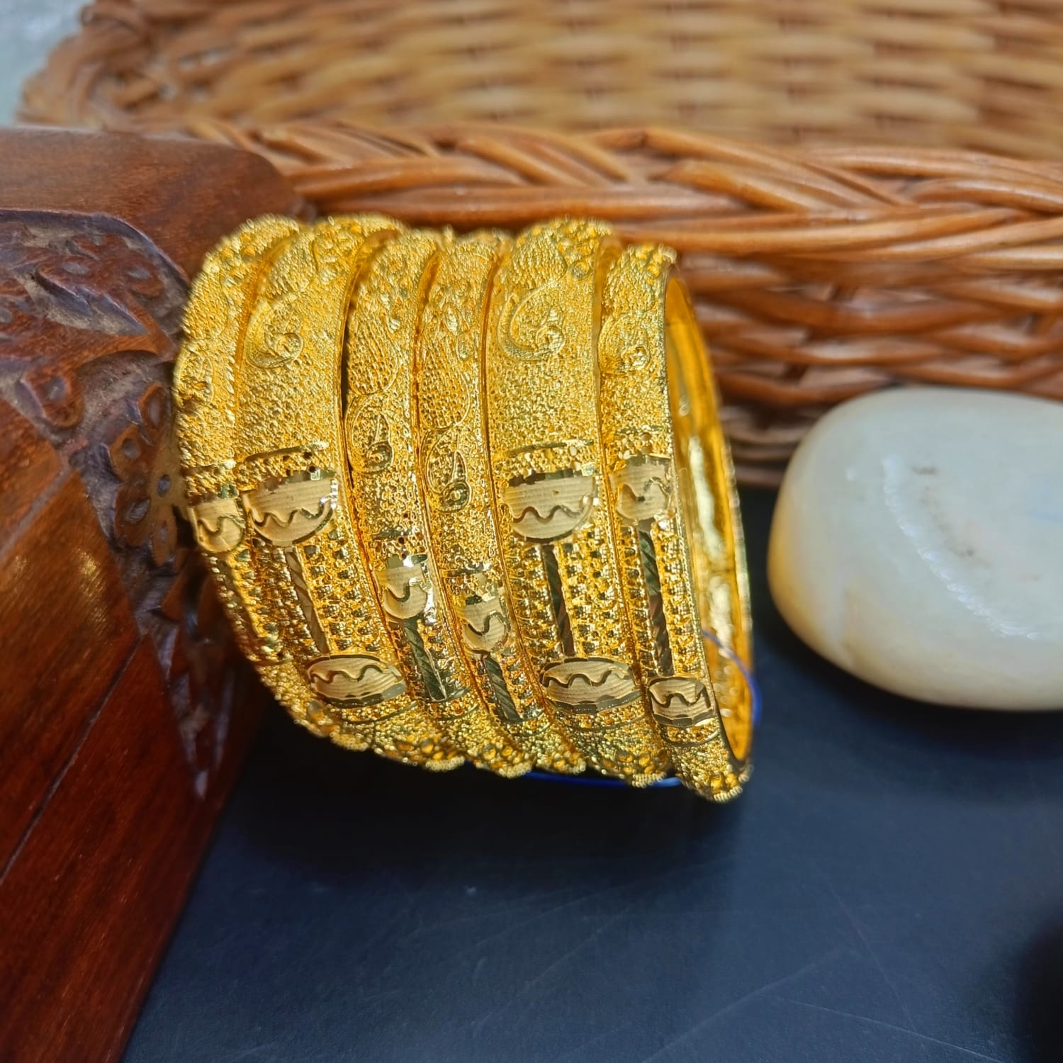 Ujjaini One Gram Gold 6 pis Bangles Set