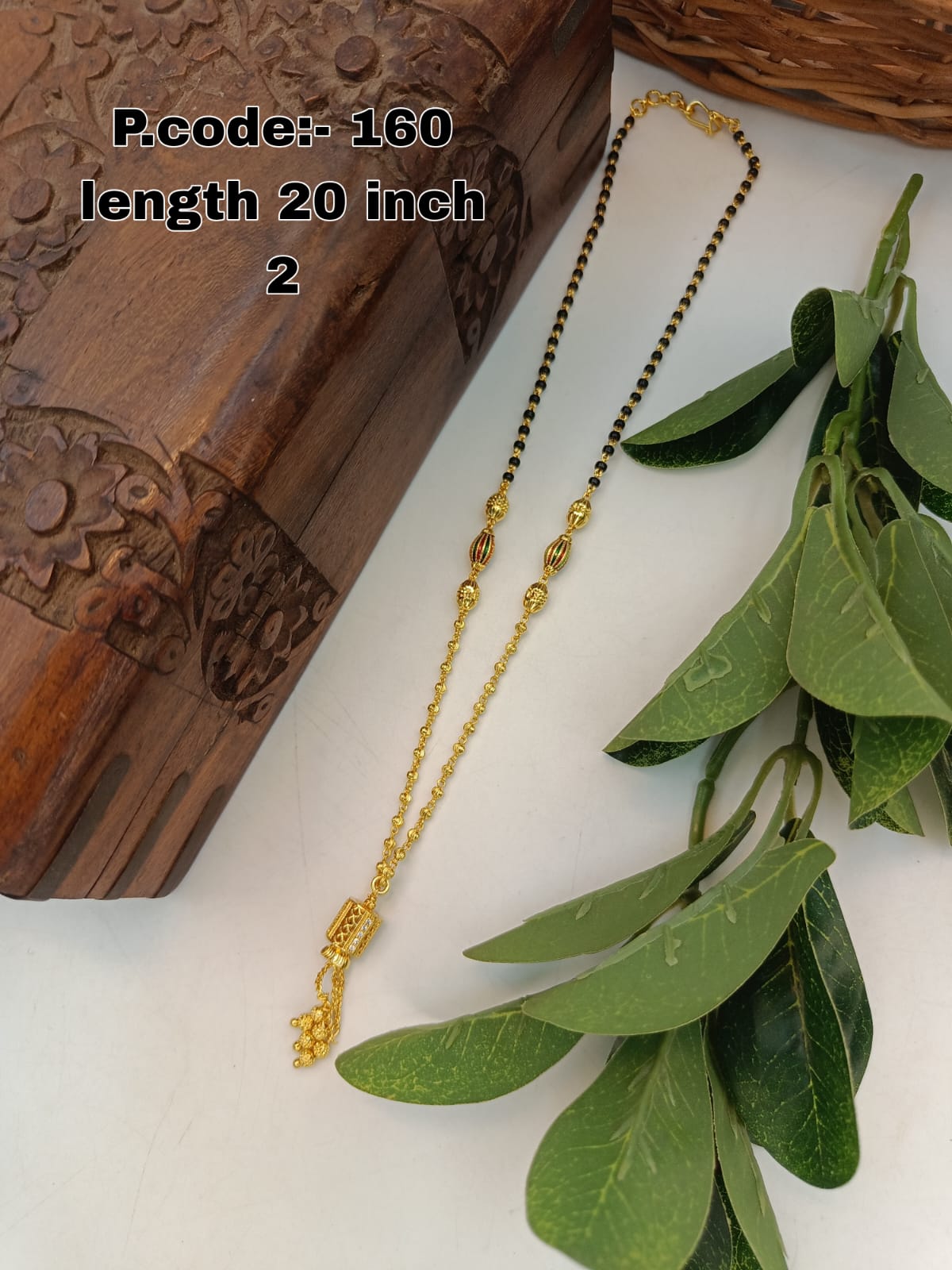 Śuciya 1 Gram Gold Plated Short Mangalsutra
