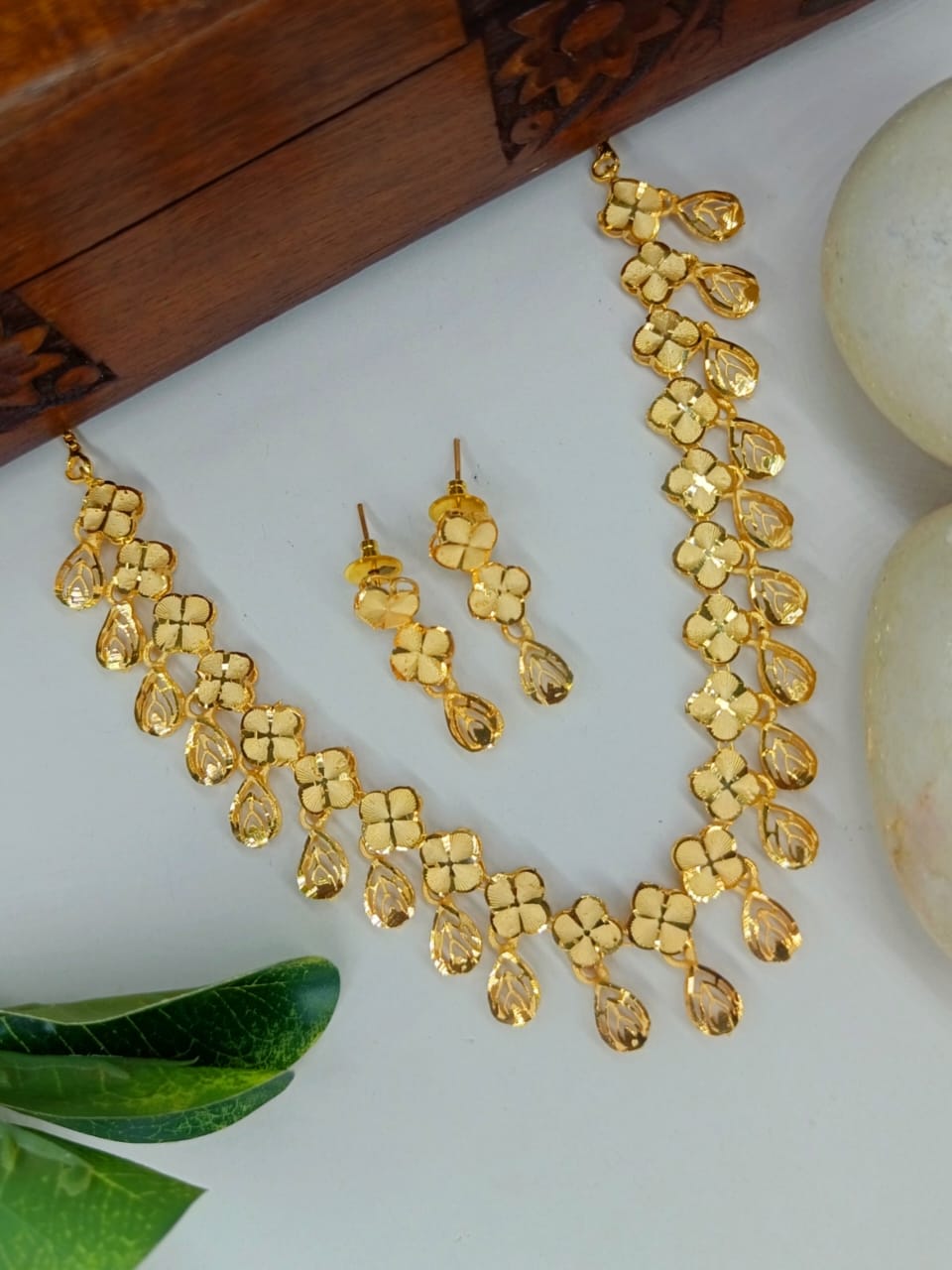 Nithya 1 Gram Gold Plated Designer Turkish Necklace Set