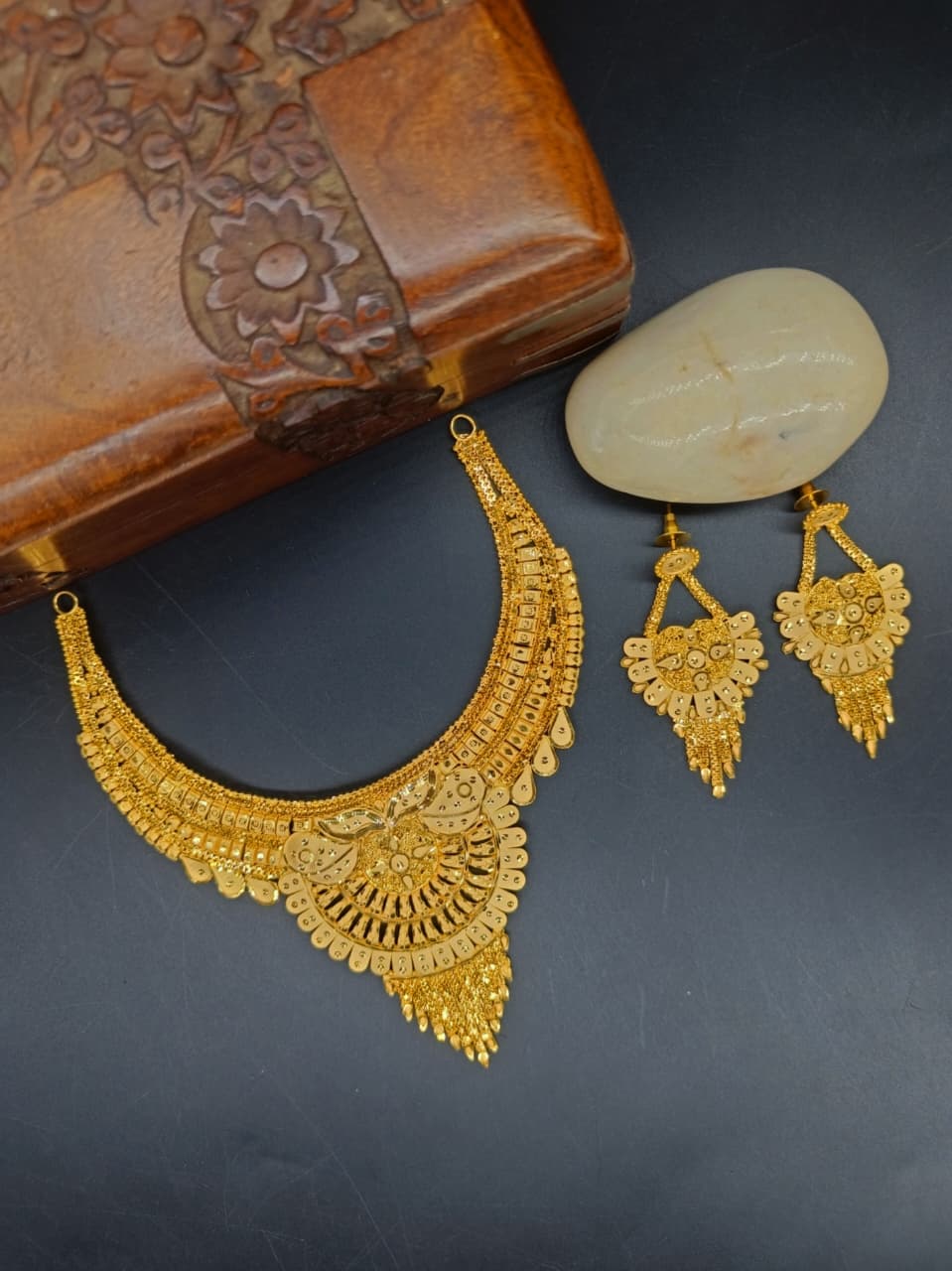 Akanksha 1 Gram Gold Plated Designer Necklace Set