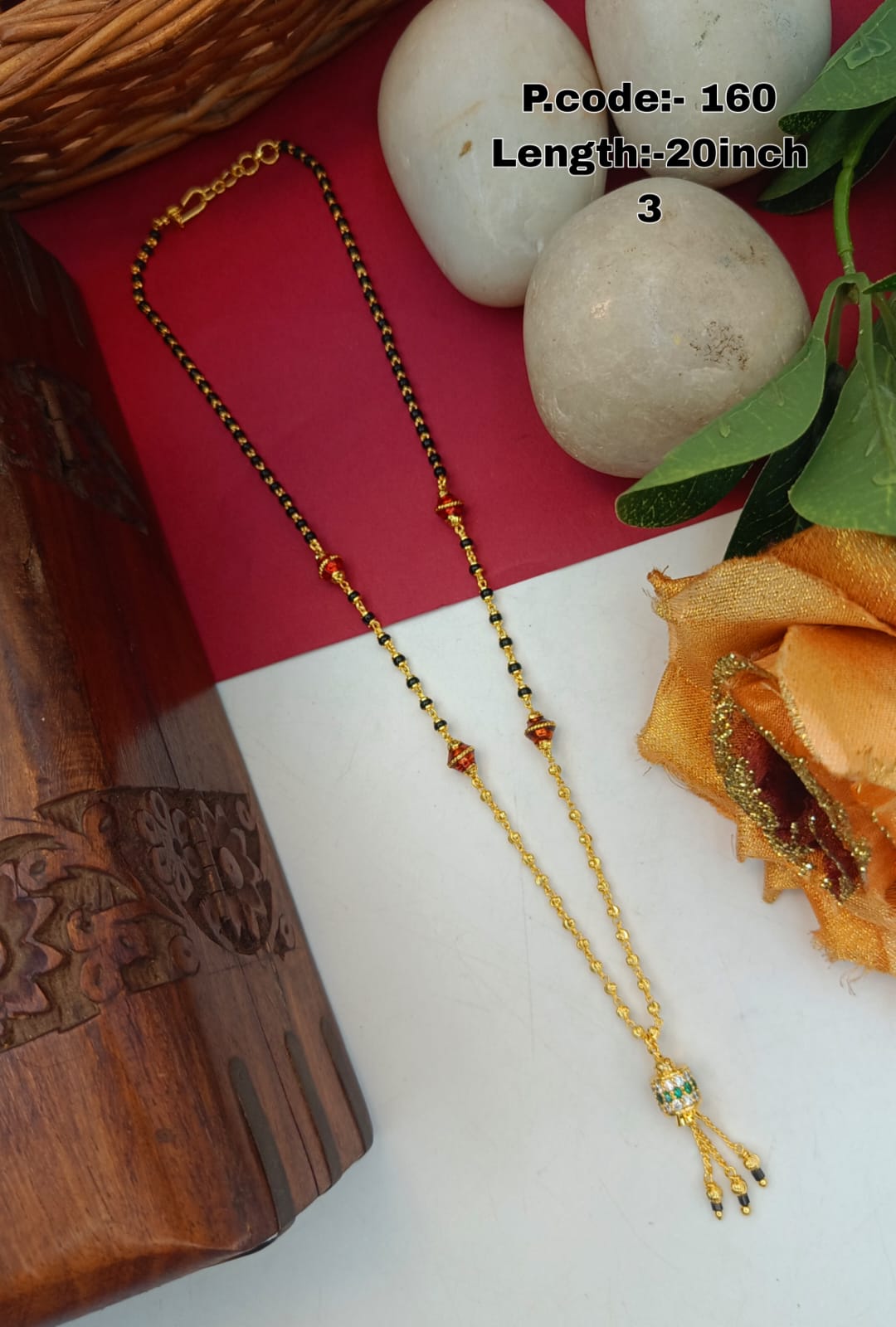 Shivani 1 Gram Gold Plated Short Mangalsutra